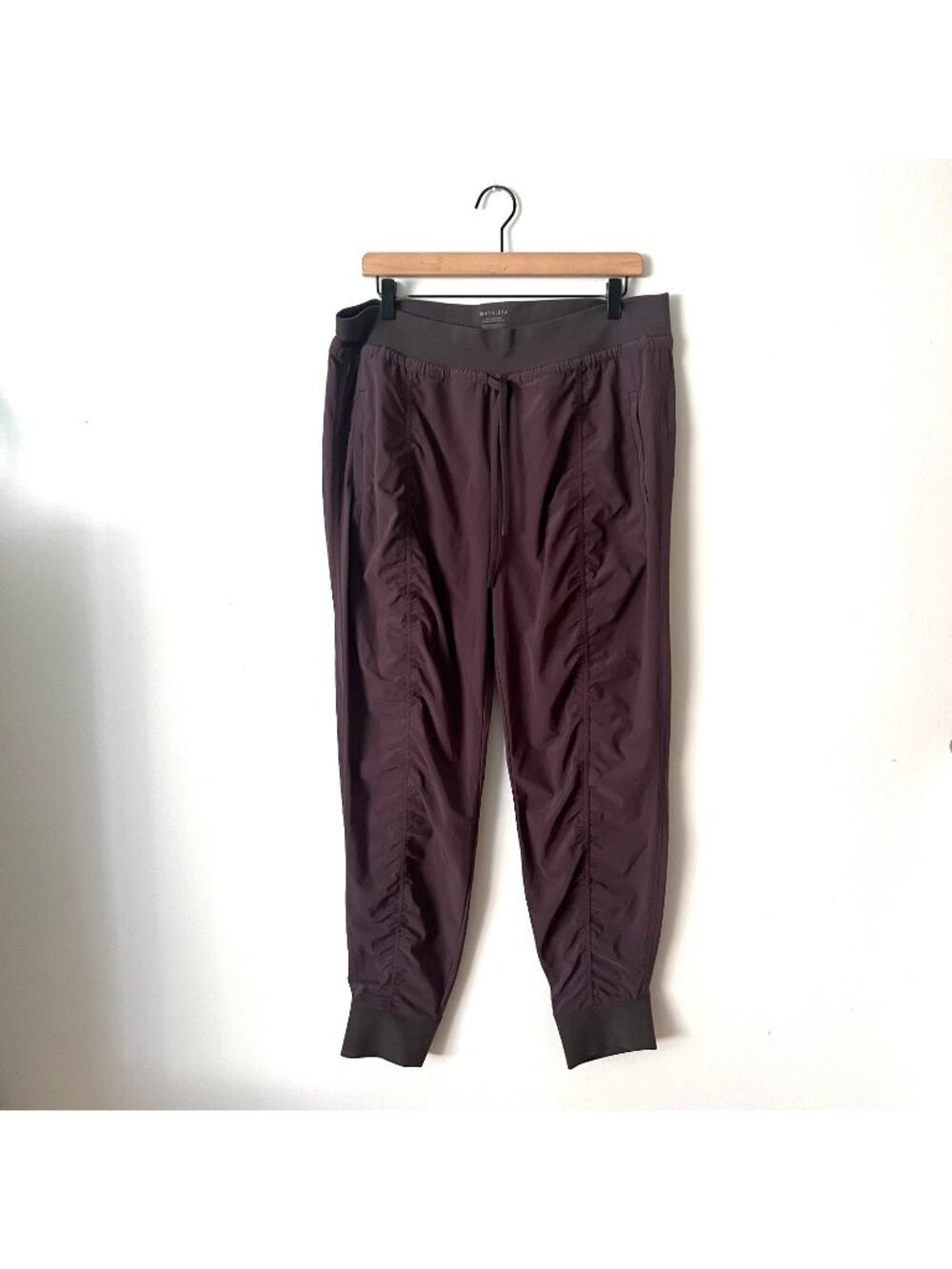 Athleta Attitude Ruched Jogger Pants Purple Women's Size 16